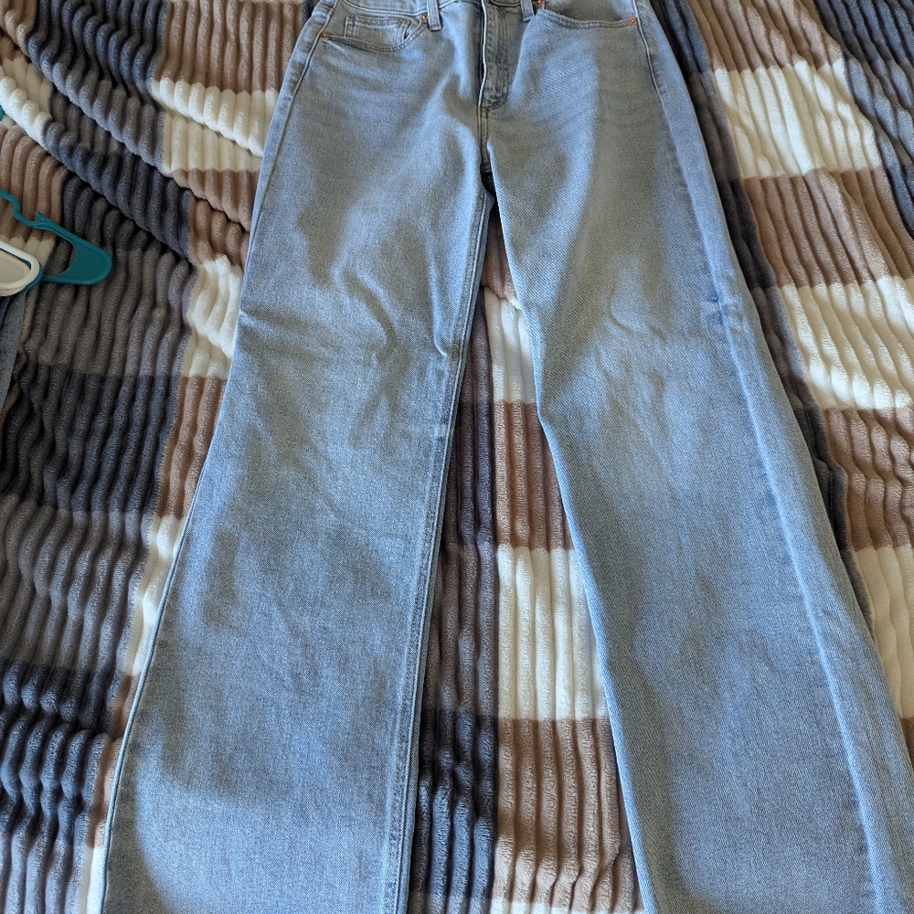 size 28 sneak peek never worn wide leg jeans